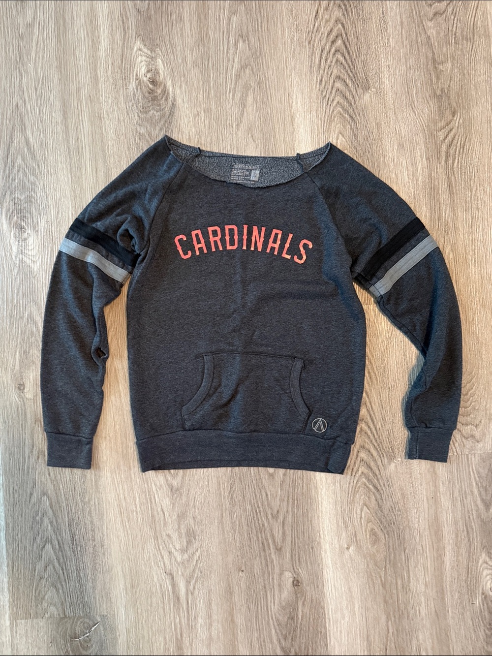 North & Acrux Women's Charcoal Crewneck with Red Cardinals Logo